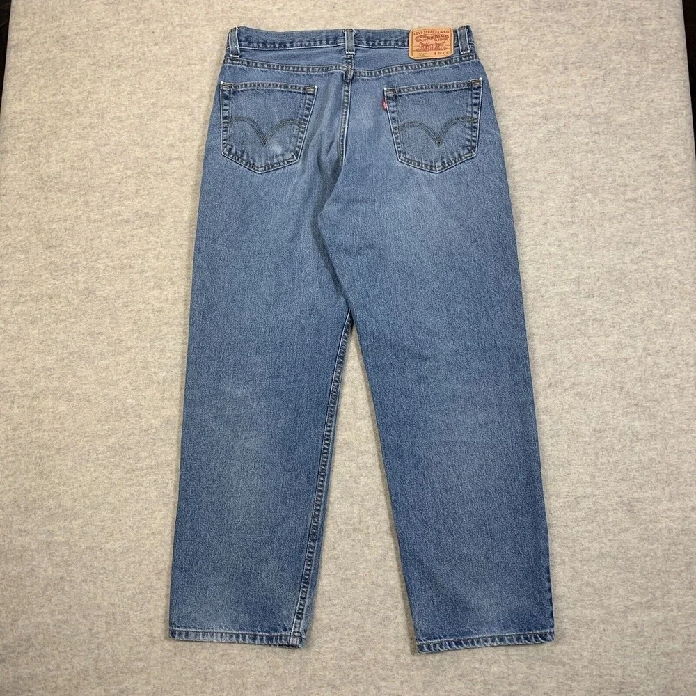 Levi's 550 Jeans 36x30 Blue Pants Baggy Relaxed Straight Leg Y2K Faded Denim